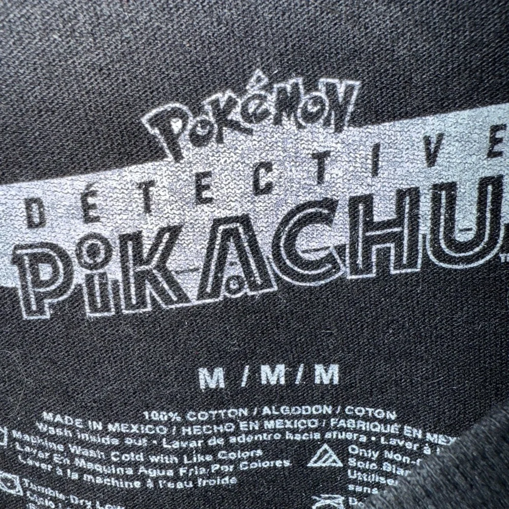 Pokemon Detective Pikachu Black T-Shirt - Picture 2 of 3